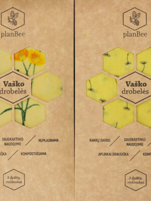 Bičių vaško drobelės - beeswax wraps