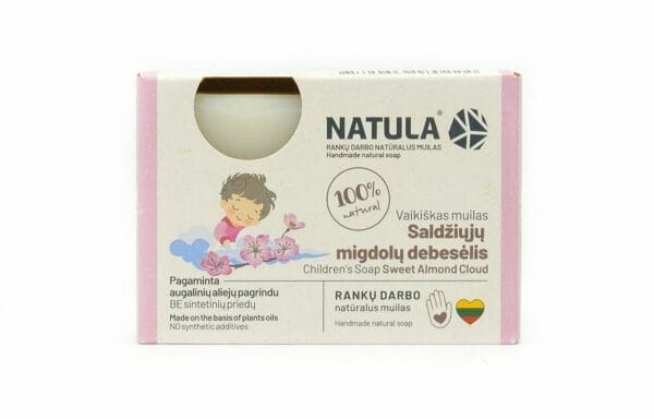 Natula | Vaikiškas muilas „Saldžiųjų migdolų debesėlis“ 95 g.